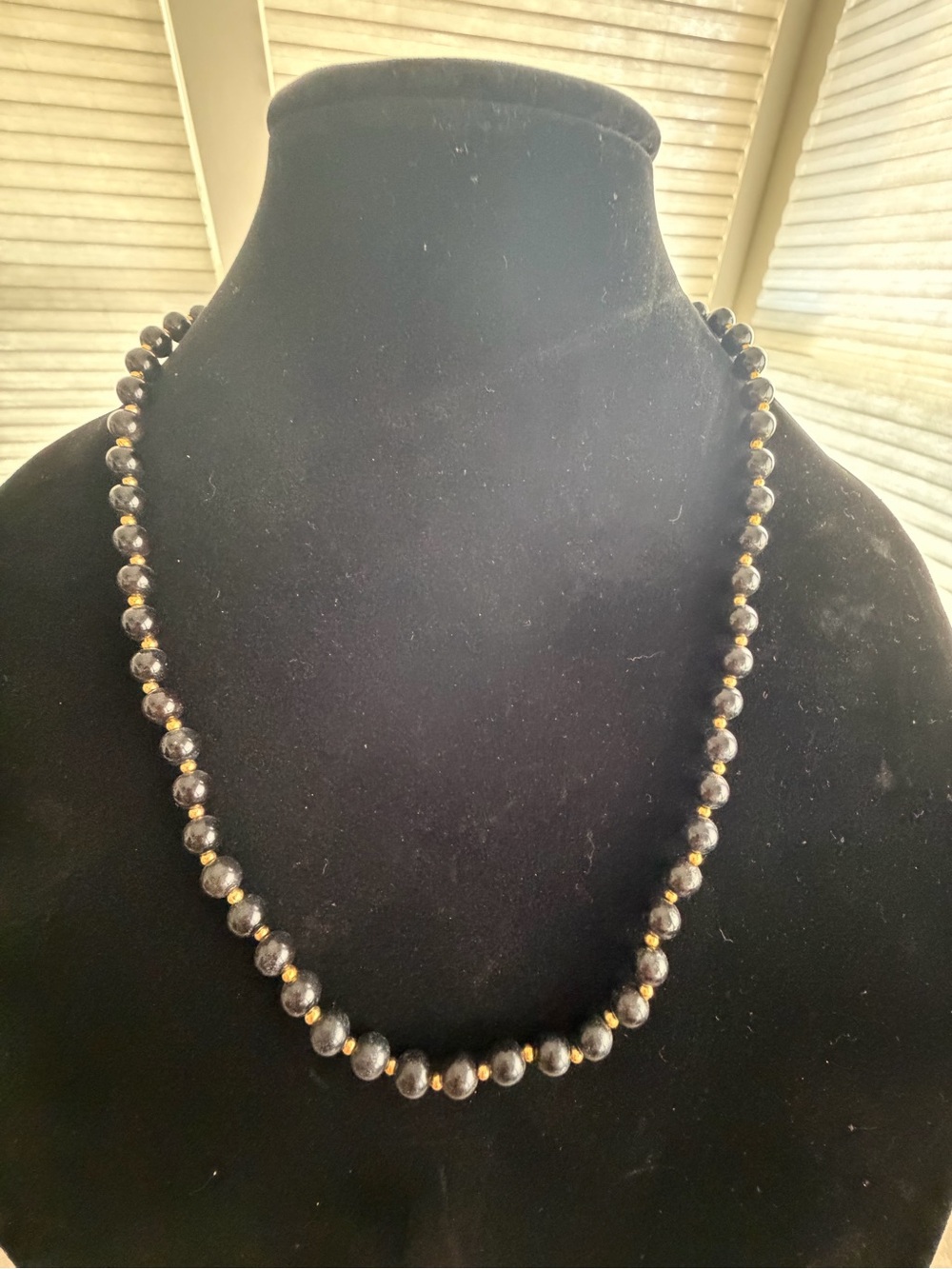 Classic Black and Gold Beaded Necklace - Women Jewelry